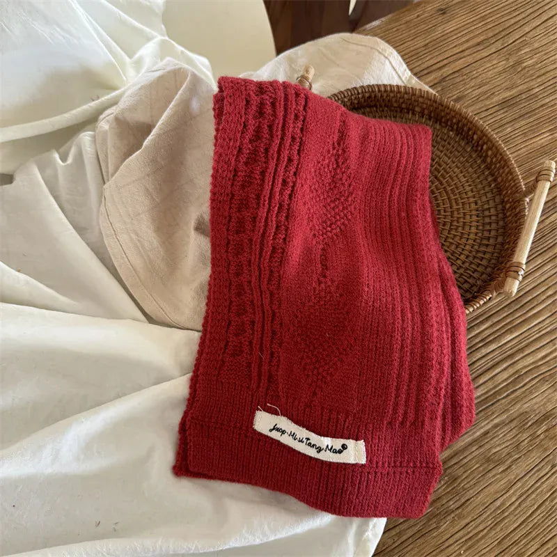 ネックウォーマー キッズマフラー リボンフリルレッドネックウォーマースカーフ【mh0008196】