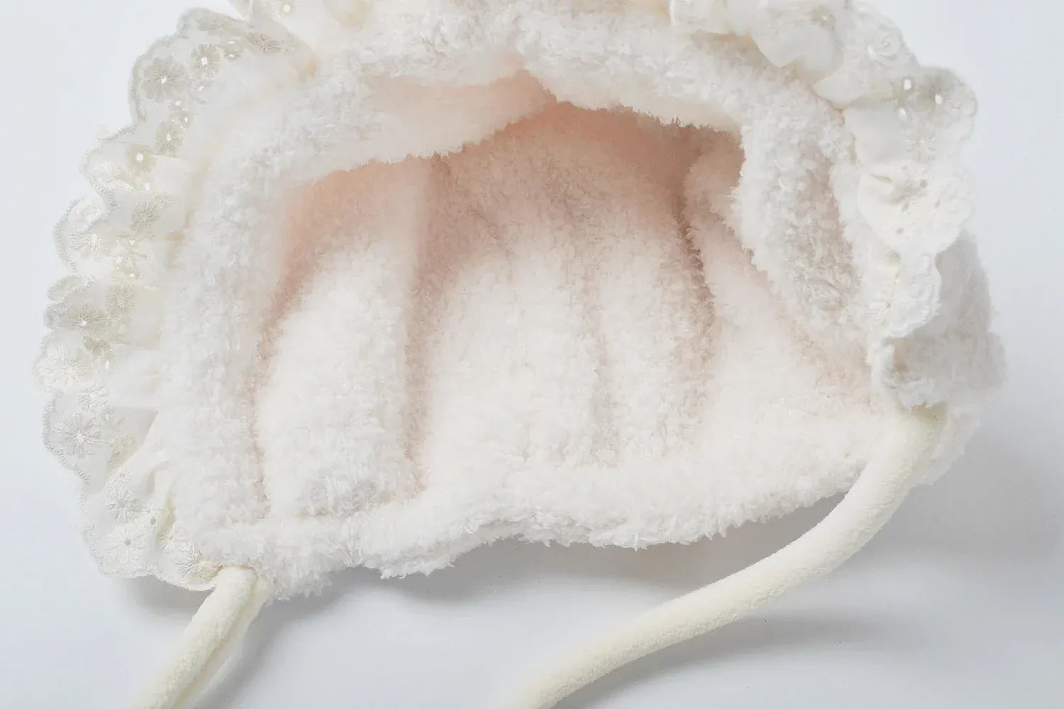 ベビー用帽子 ベビー帽子/マフラー フラワー刺繍ボアフリースボンネット/ネックウォーマーマフラー【mh0008632】