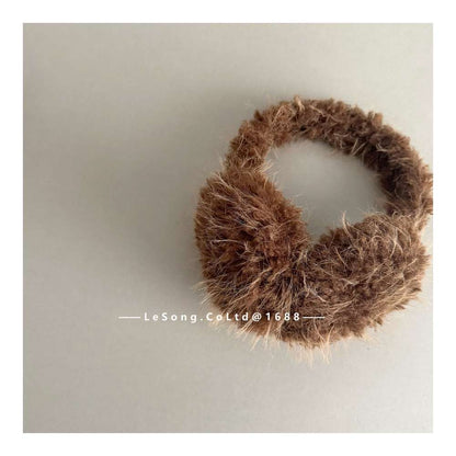 ベビーキッズその他アクセサリー キッズ イヤーマフ ふわふわ もこもこ 防寒 耳当て 折りたたみ【mh0011591】