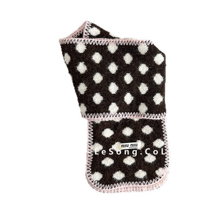 ネックウォーマー キッズ マフラー ドット柄 ボア フリース 厚手 防寒 スヌード【mh0011599】