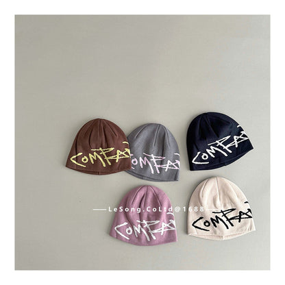 ベビー用帽子 キッズジュニア ニット帽 グラフィティロゴ ビーニー ストリート ワッチキャップ【mh0011603】