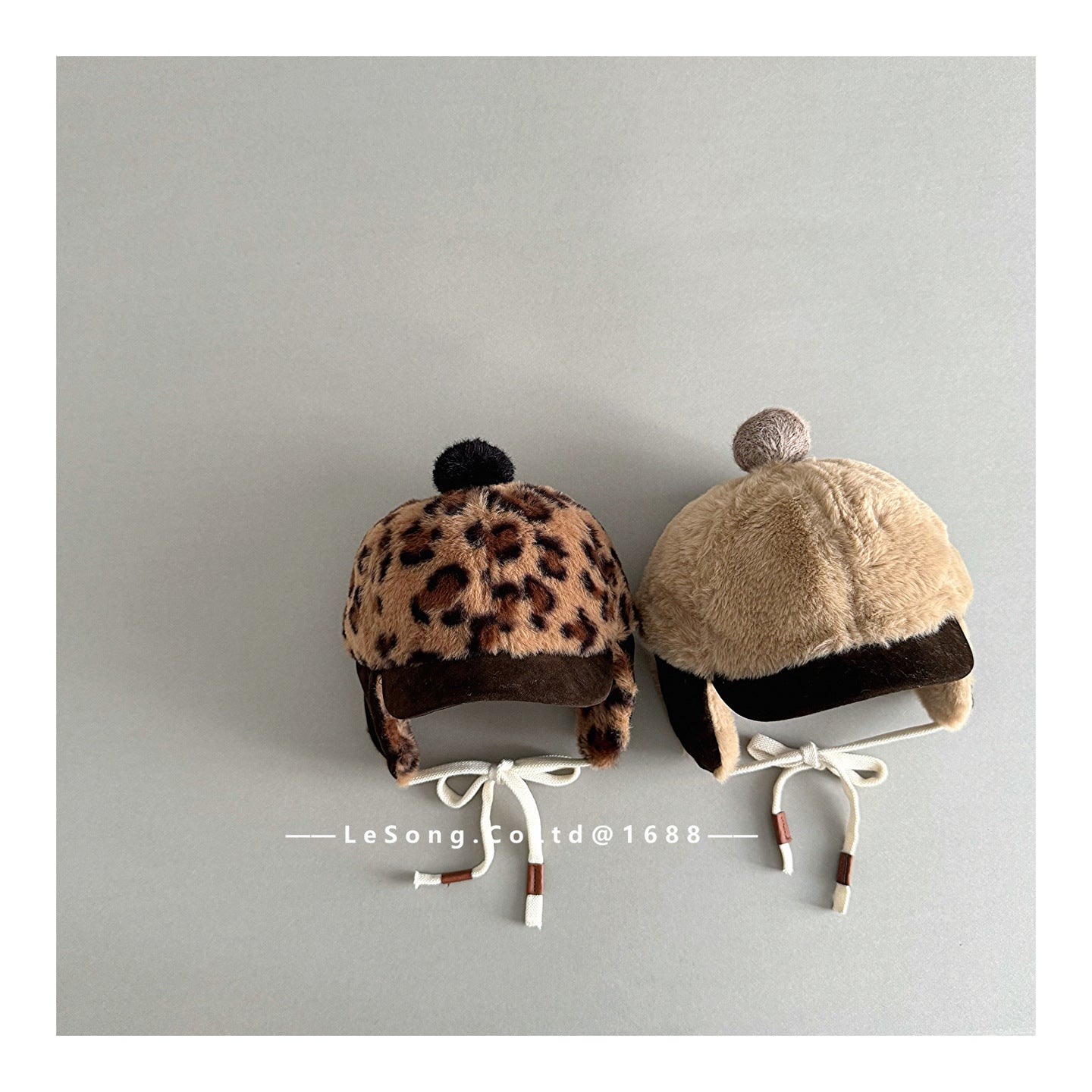 ベビー用帽子 キッズ帽子 フライトハット ボアフリース レオパード ウシャンカ【mh0011797】