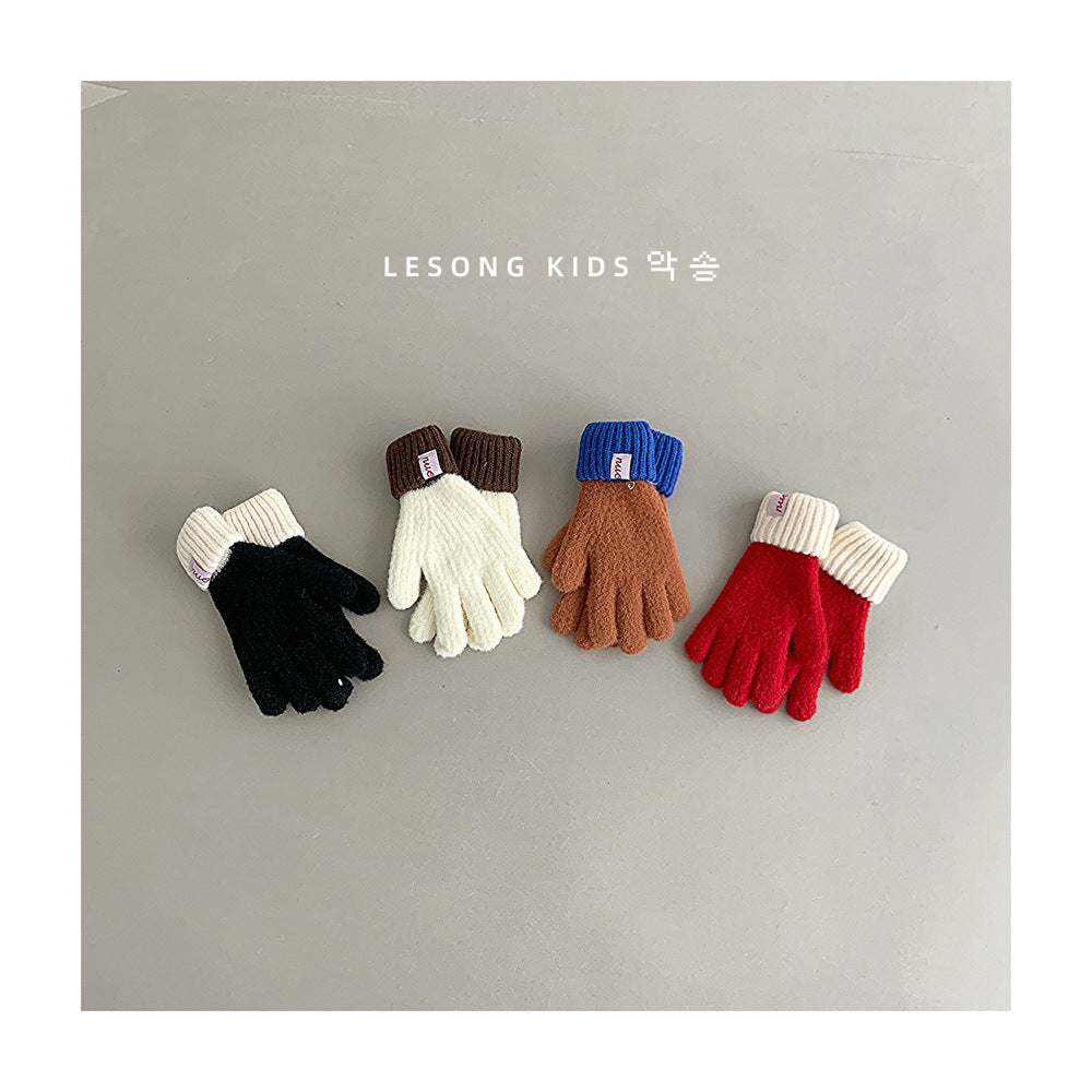 ベビーキッズその他アクセサリー キッズ手袋 ミトン バイカラー カラフル グローブ【mh0011809】