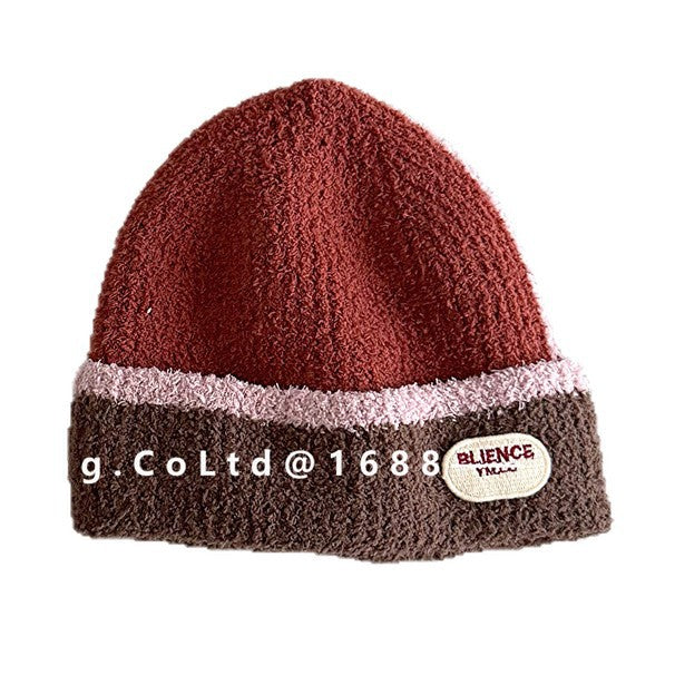 ベビー用帽子 キッズ帽子 カラーブロック ニットキャップ ビーニー【mh0011810】