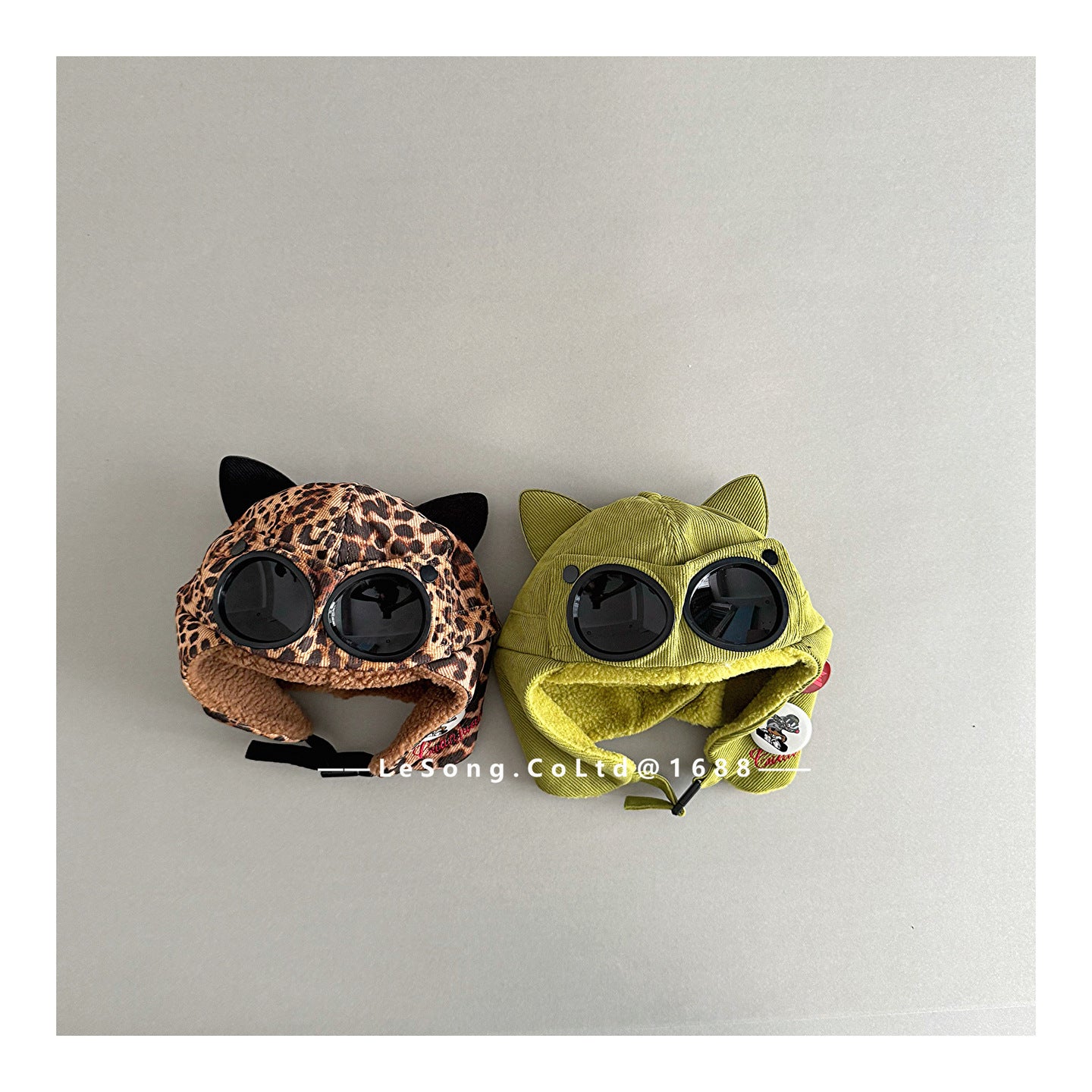 ベビー用帽子 キッズ帽子 ねこ耳 サングラス フライトハット パイロットキャップ【mh0011811】