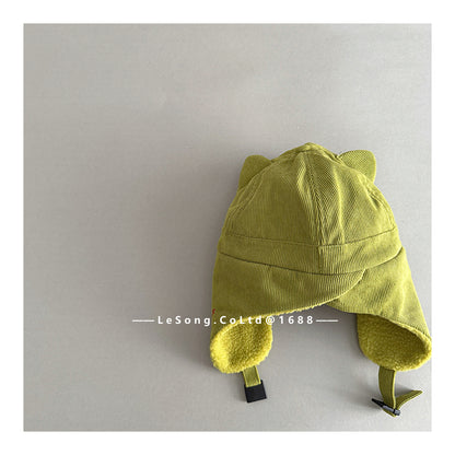 ベビー用帽子 キッズ帽子 ねこ耳 サングラス フライトハット パイロットキャップ【mh0011811】