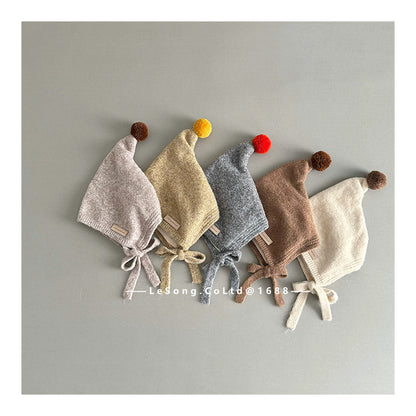 ベビー用帽子 ベビー帽子 ぽんぽん付き 小人キャップ ピクシーハット【mh0011812】