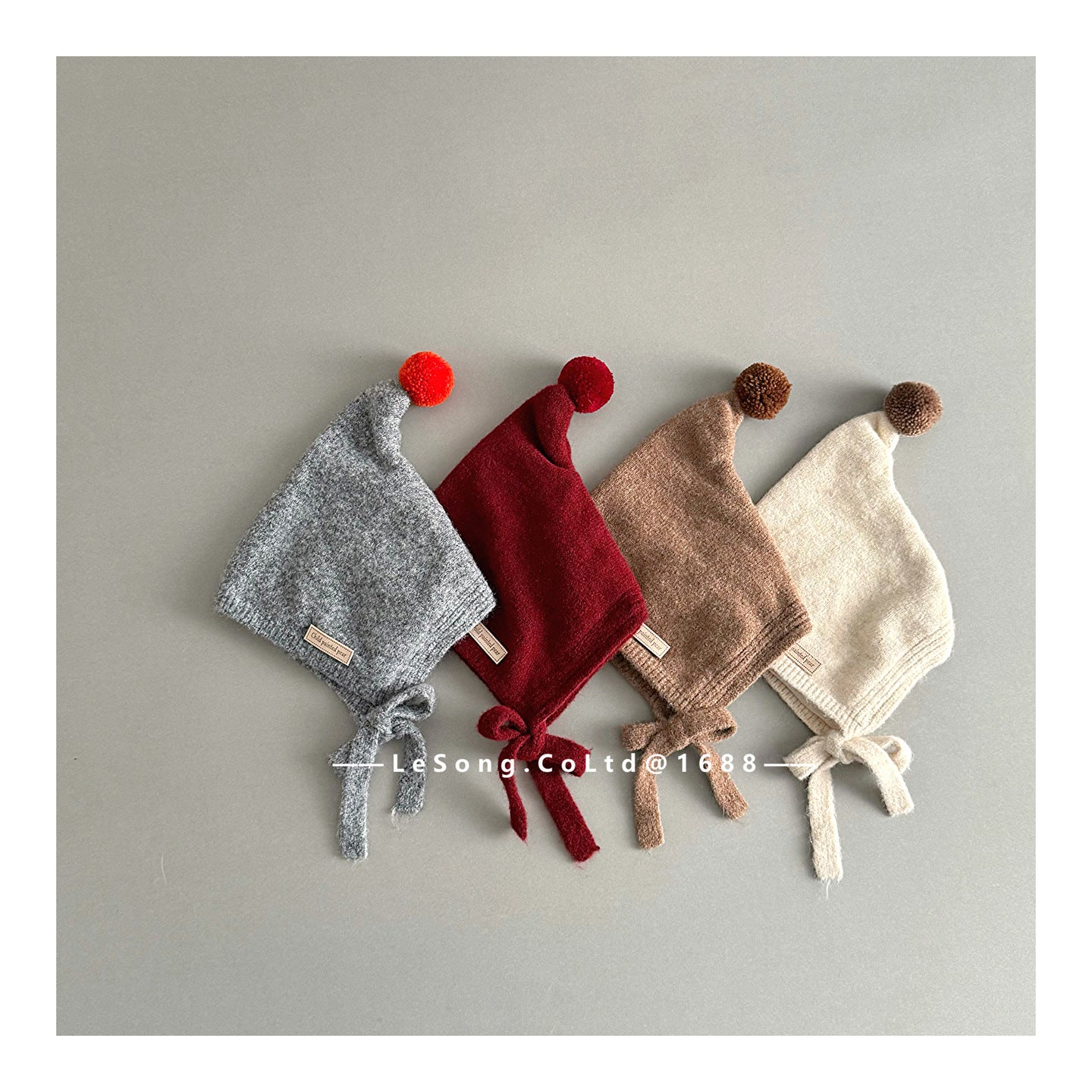 ベビー用帽子 ベビー帽子 ぽんぽん付き 小人キャップ ピクシーハット【mh0011812】