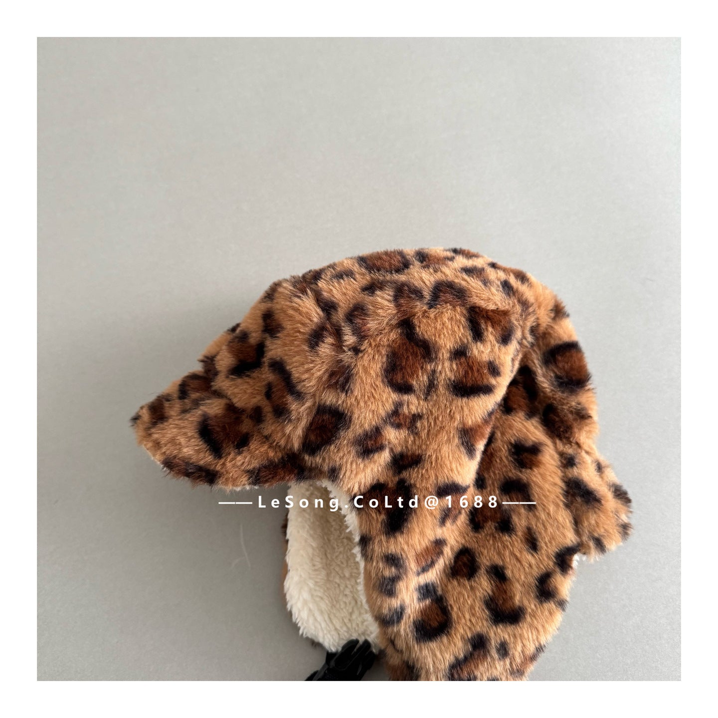 ベビー用帽子 キッズ帽子 レオパード ボアフリース フライトキャップ 耳当て付き【mh0011817】