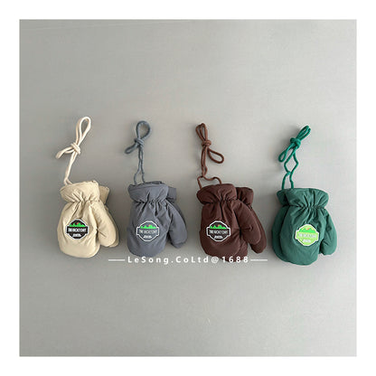 ベビーキッズその他アクセサリー キッズ手袋 ミトン 指なし スキー グローブ【mh0011821】