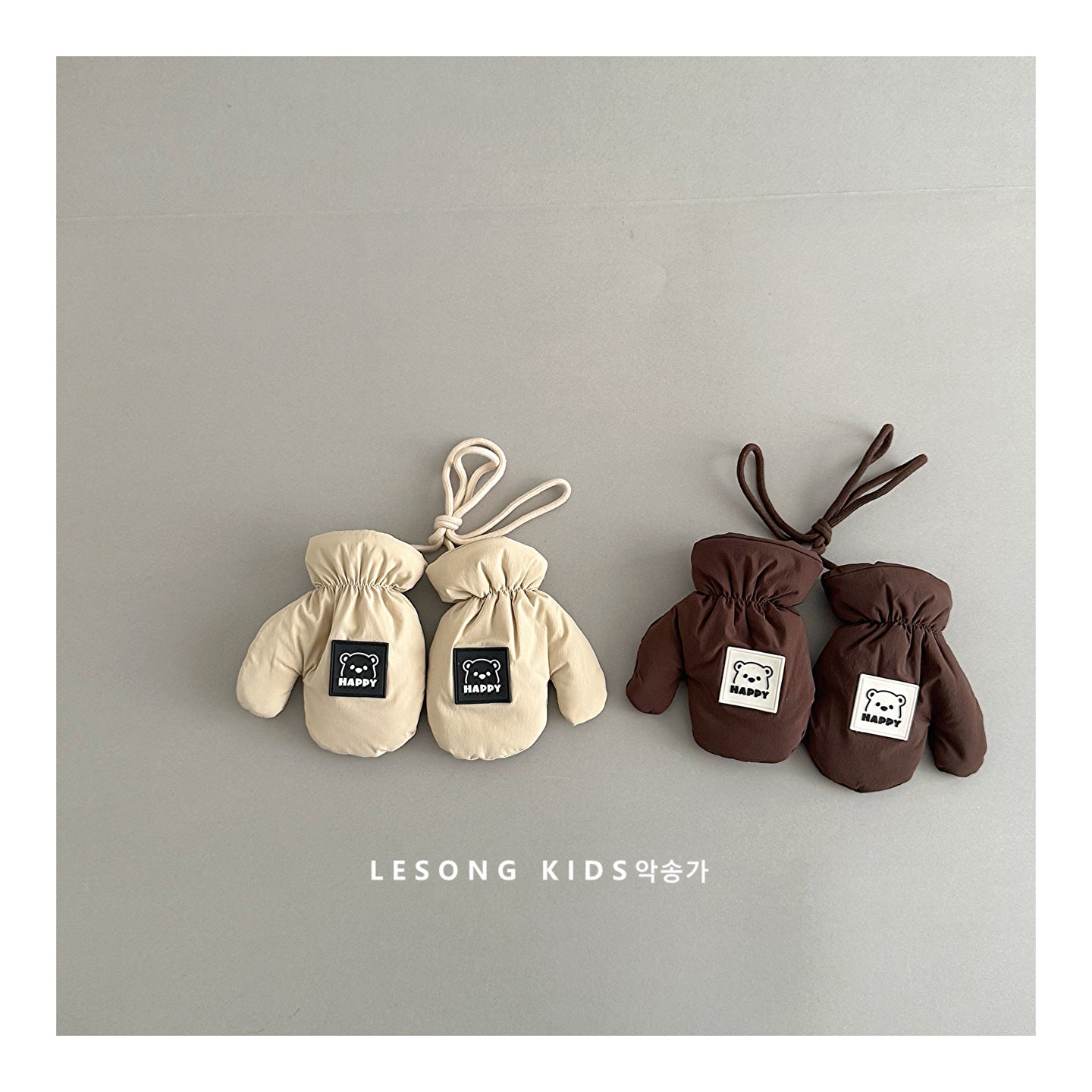 ベビーキッズその他アクセサリー ベビーキッズ手袋 ミトン 指なし スキー グローブ ベアくま【mh0011823】