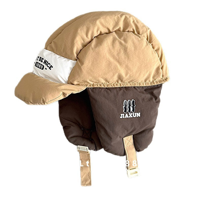 ベビー用帽子 キッズ帽子 耳当て付き 中綿 防寒 スキー帽 フライトハット【mh0011824】