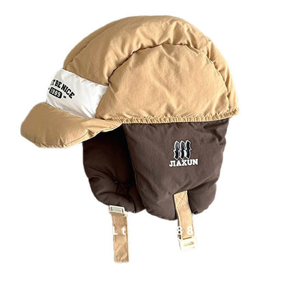 ベビー用帽子 キッズ帽子 耳当て付き 中綿 防寒 スキー帽 フライトハット【mh0011824】