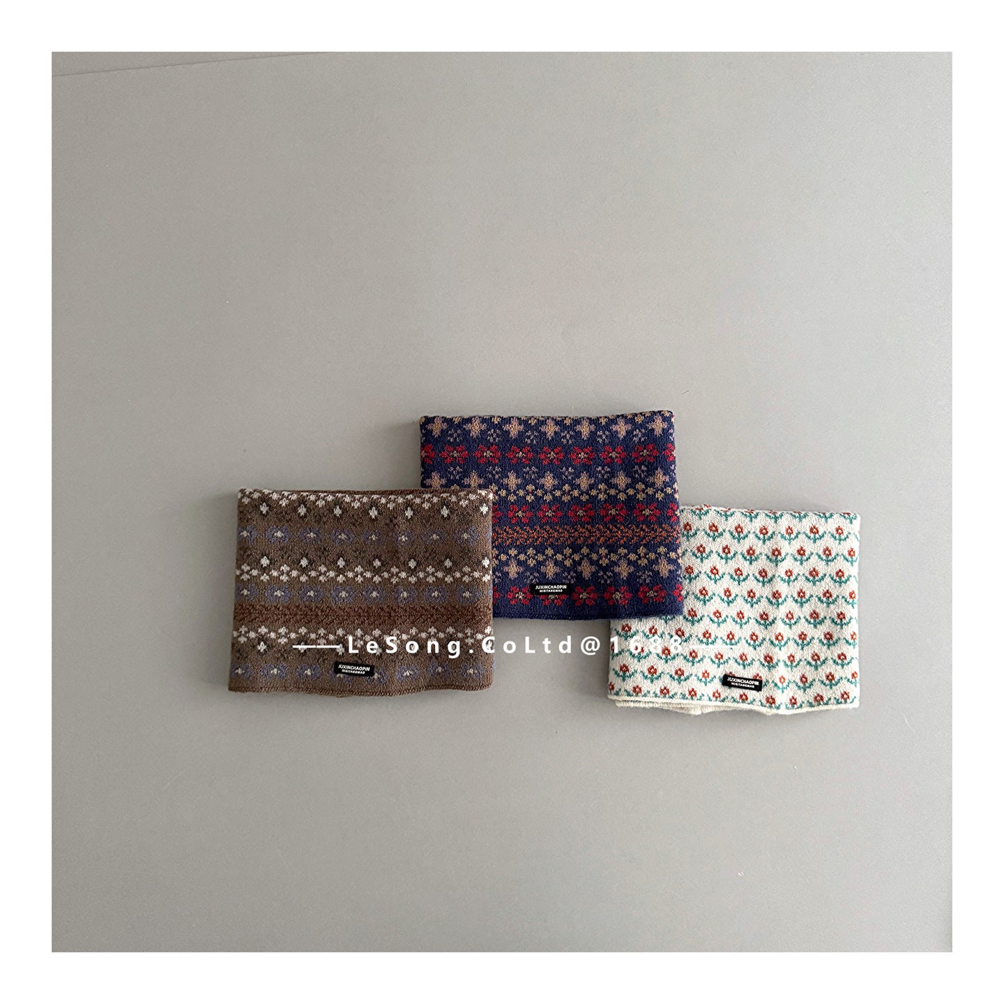 ネックウォーマー キッズネックウォーマー ジャカード マフラー スカーフ【mh0011844】