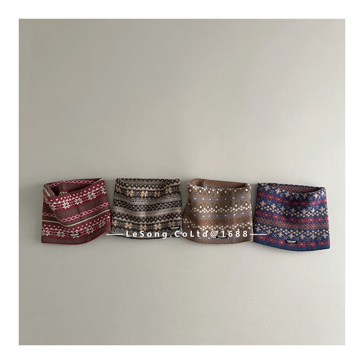 ネックウォーマー キッズネックウォーマー ジャカード マフラー スカーフ【mh0011844】