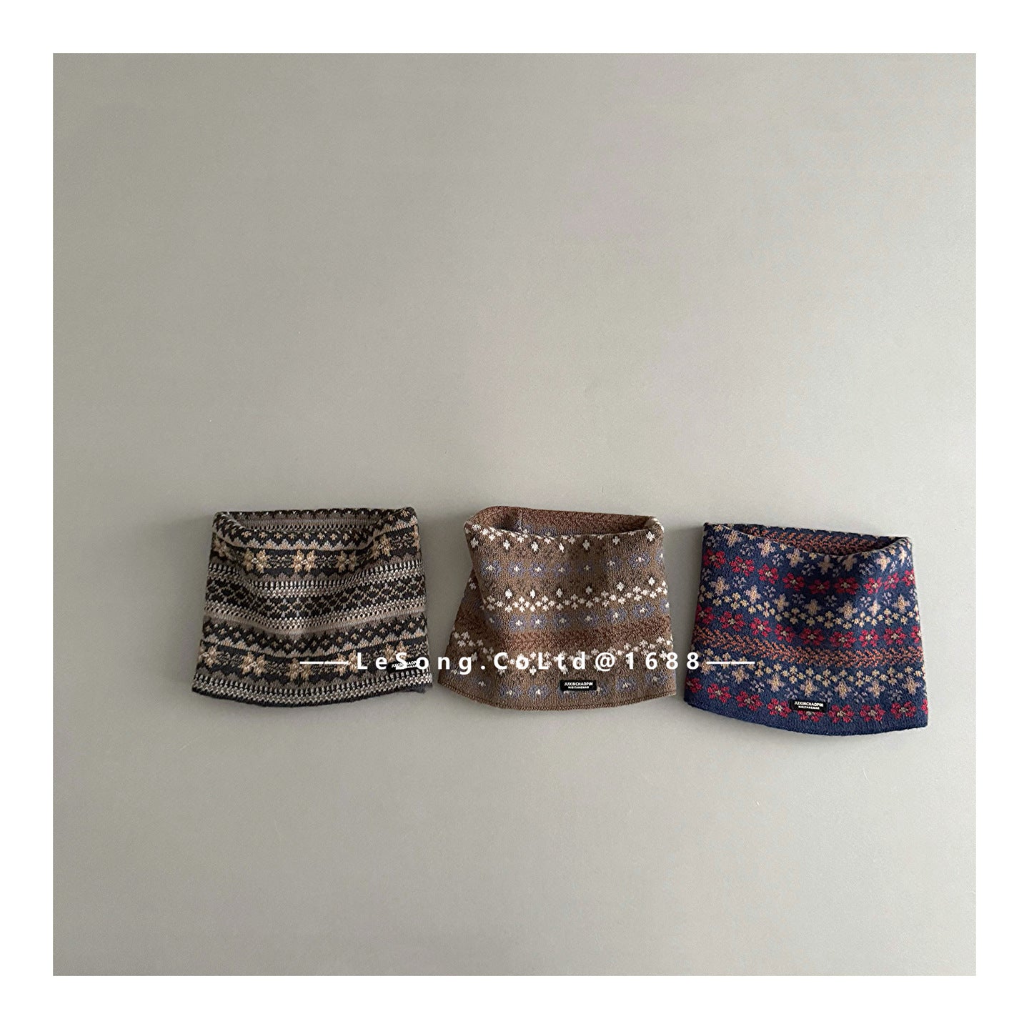 ネックウォーマー キッズネックウォーマー ジャカード マフラー スカーフ【mh0011844】