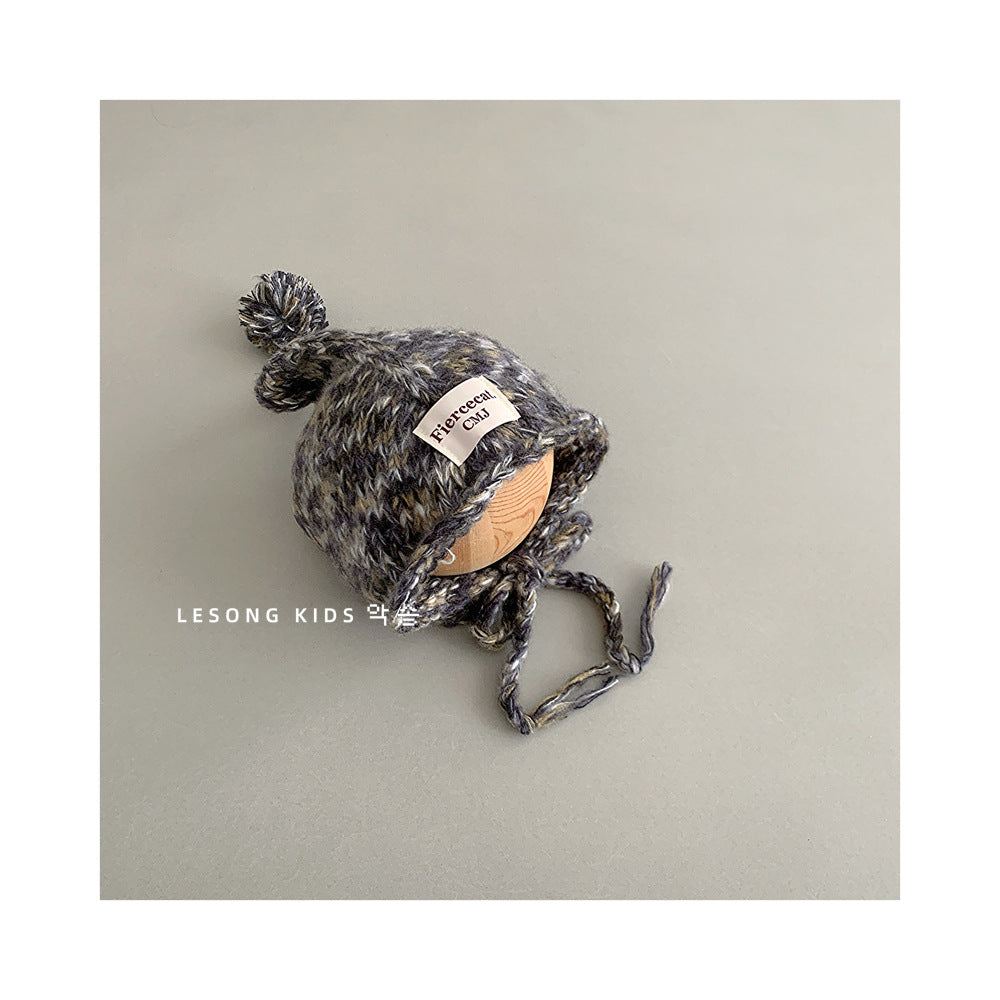 ベビー用帽子 キッズ帽子 ニットキャップ カラフルネップ ロールブリム【mh0011848】