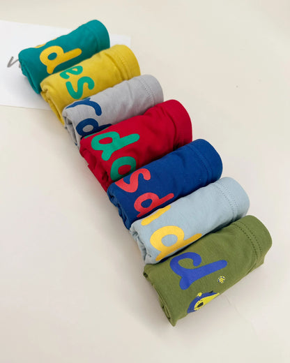 幼児用下着 Multi Color / M 100cm キッズショーツ 男の子下着 ボーイズパンツ アンダーウェア 7枚セット ボクサーブリーフ 曜日デザイン【mh0005823】