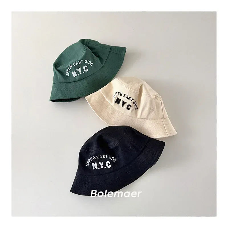 ベビー用帽子 キッズ帽子 N.Y.C刺繍バケットハット【mh0008948】