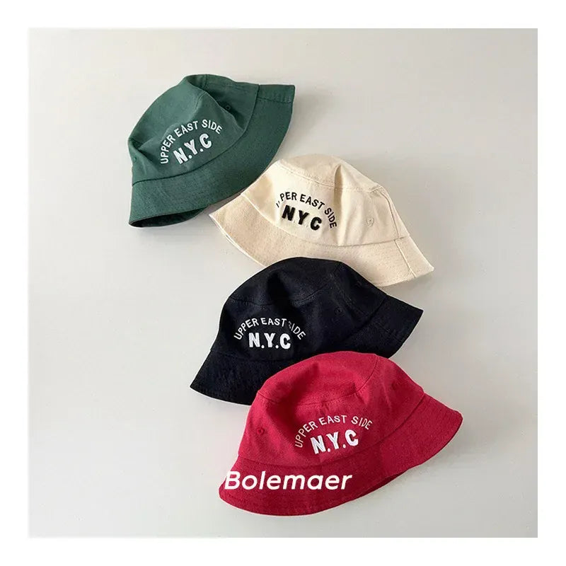 ベビー用帽子 キッズ帽子 N.Y.C刺繍バケットハット【mh0008948】