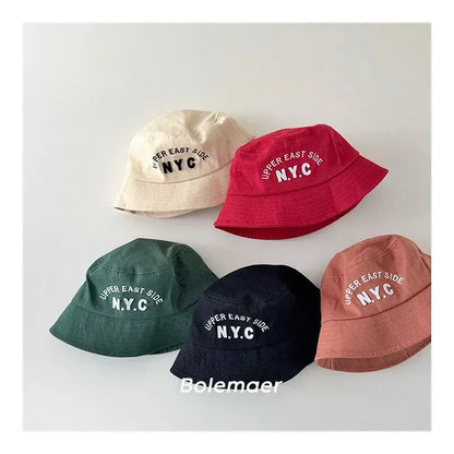 ベビー用帽子 キッズ帽子 N.Y.C刺繍バケットハット【mh0008948】