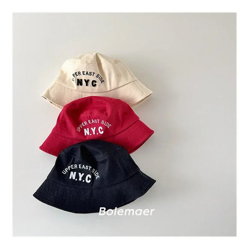 ベビー用帽子 キッズ帽子 N.Y.C刺繍バケットハット【mh0008948】