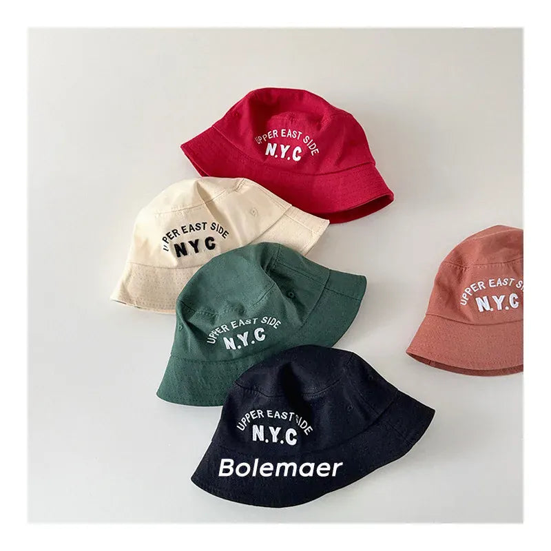 ベビー用帽子 キッズ帽子 N.Y.C刺繍バケットハット【mh0008948】