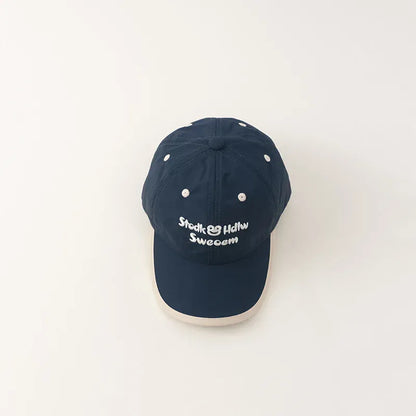 ベビー用帽子 Navy / 48-52cm for Kids キッズキャップ 刺繍入り カエル ベースボールキャップ 調節可能 速乾【mh0005554】