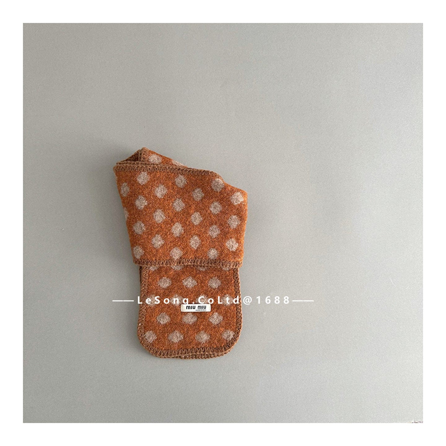 ネックウォーマー Orange / One Size キッズ マフラー ドット柄 ボア フリース 厚手 防寒 スヌード【mh0011599】