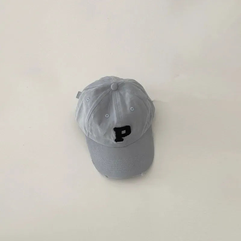 ベビー用帽子 キッズ帽子 PARISレターロゴワッペン野球帽キャップ【mh0006828】