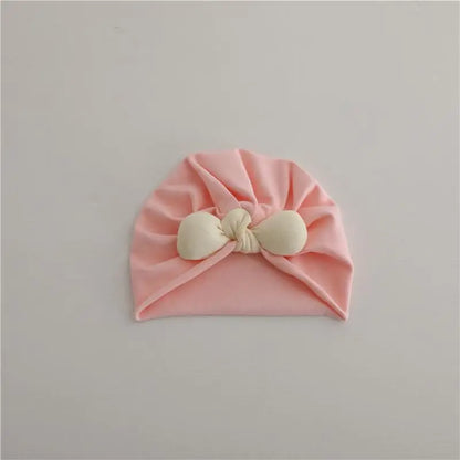 ベビー用帽子 pink / 44-49cm ベビー帽子 リボンターバンハット レース インディアンハット