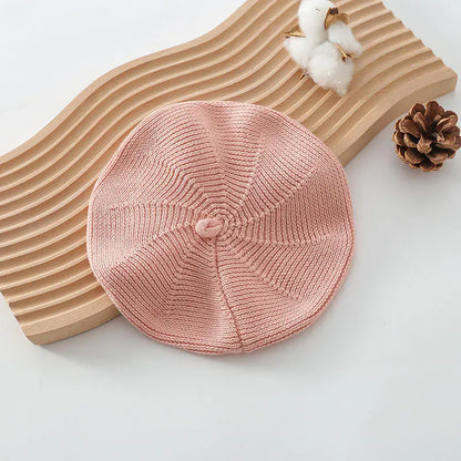 ベビー用帽子 Pink / One Size ベビー帽子 ニット ベレー帽 6カラー【mh0000086】