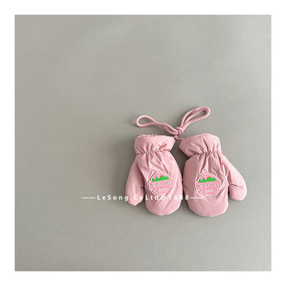 ベビーキッズその他アクセサリー Pink / One Size キッズ手袋 ミトン 指なし スキー グローブ【mh0011821】