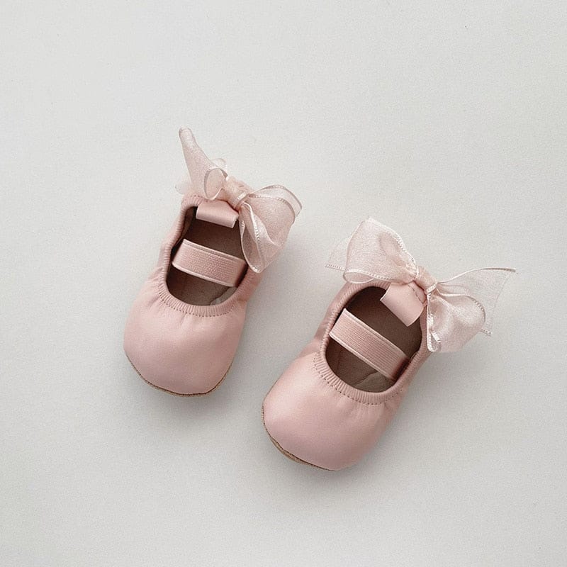 靴 pink / Sfor11cm ベビー リボン ストラップ ソフト シューズ バレエシューズ ファーストシューズ ルームシューズ 室内ばき プリンセス ガールズ