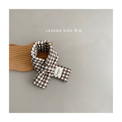 ネックウォーマー Plaid / One Size キッズマフラー チェック/ドット/ストライプ ネックウォーマー【mh0011796】