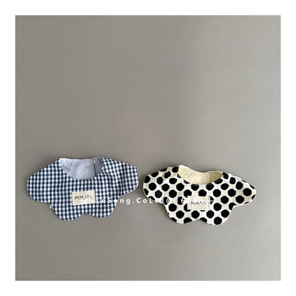 よだれかけ Polka dot bib ベビースタイ ビフ フラワー サークル よだれかけ【mh0011818】