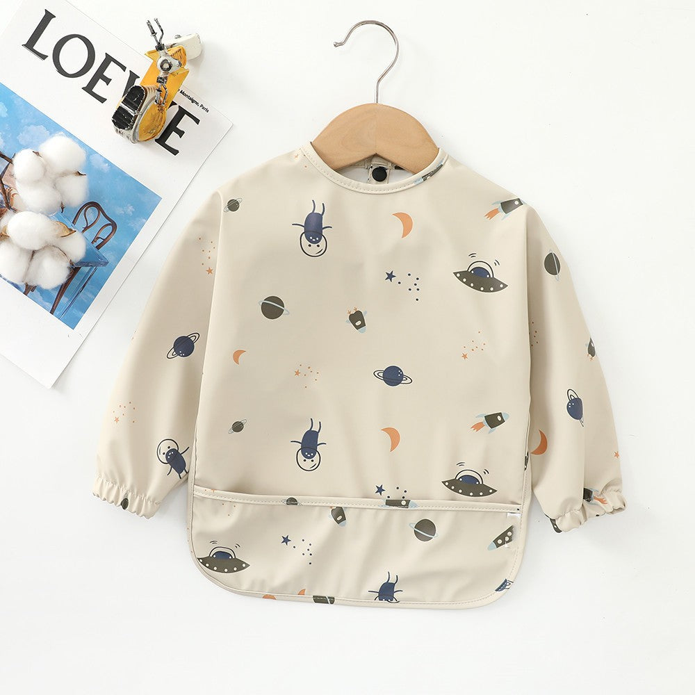 よだれかけ PU Dou Planet / S Soft Waterproof Long Sleeve Bib ソフト防水長袖お食事エプロン【mh0012240】