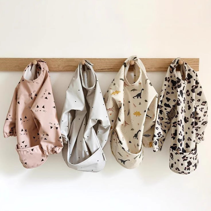 よだれかけ PU lemon / S Soft Waterproof Long Sleeve Bib ソフト防水長袖お食事エプロン【mh0012240】