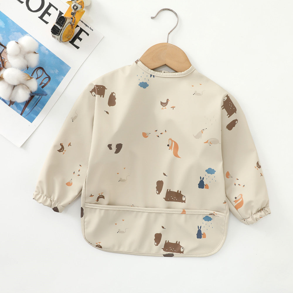 よだれかけ PU new zoo / S Soft Waterproof Long Sleeve Bib ソフト防水長袖お食事エプロン【mh0012240】