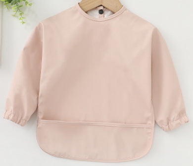 よだれかけ PU pink / S Soft Waterproof Long Sleeve Bib ソフト防水長袖お食事エプロン【mh0012240】