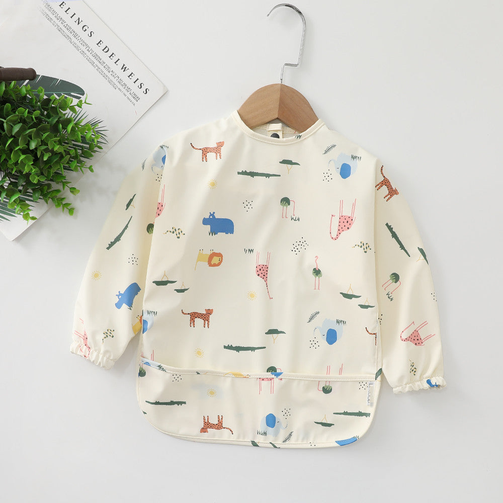 よだれかけ PU zoo / S Soft Waterproof Long Sleeve Bib ソフト防水長袖お食事エプロン【mh0012240】