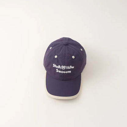 ベビー用帽子 Purple / 48-52cm for Kids キッズキャップ 刺繍入り カエル ベースボールキャップ 調節可能 速乾【mh0005554】