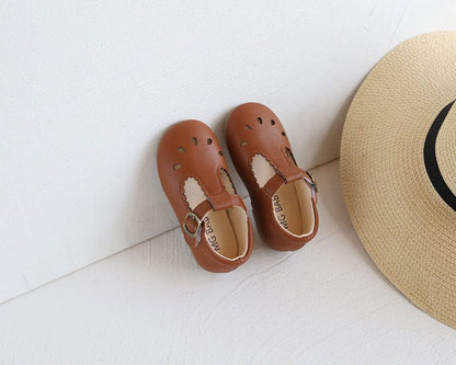 靴 Red Brown / 23 【国内発送】ベビーシューズ ストラップ プチフォーマルシューズ 靴 赤茶 ブラウン サイズ23