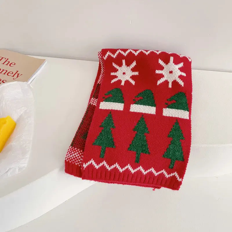 ネックウォーマー red C / One size ベビー キッズ クリスマス マフラー【mh0000214】