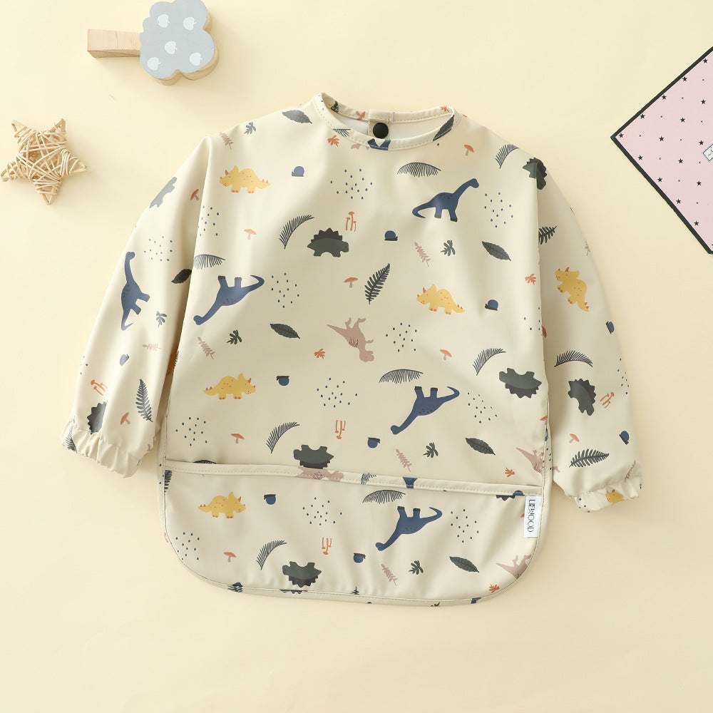 よだれかけ Soft Waterproof Long Sleeve Bib ソフト防水長袖お食事エプロン【mh0012240】
