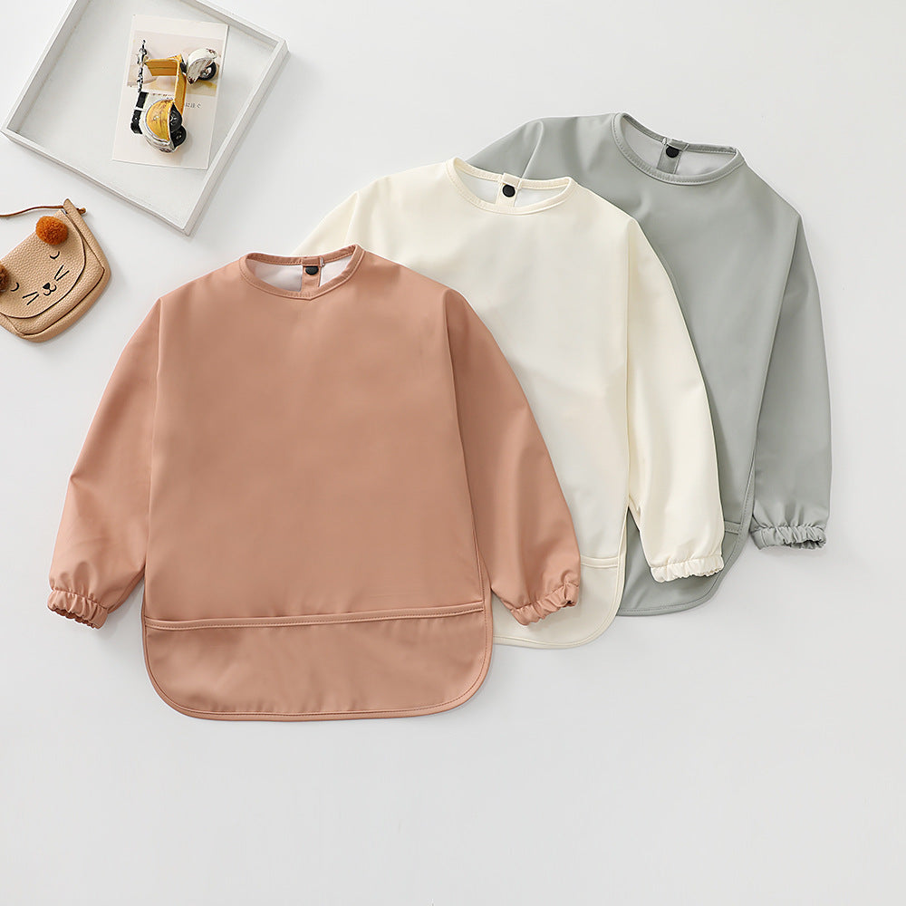 よだれかけ Soft Waterproof Long Sleeve Bib ソフト防水長袖お食事エプロン【mh0012240】