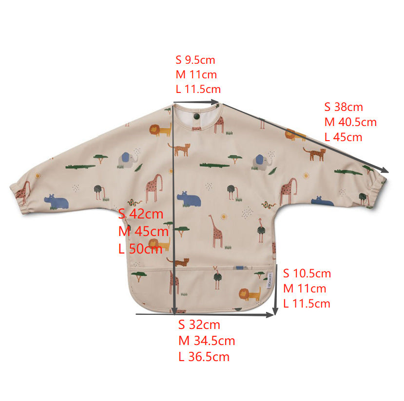 よだれかけ Soft Waterproof Long Sleeve Bib ソフト防水長袖お食事エプロン【mh0012240】