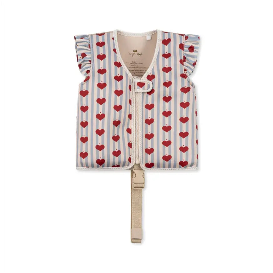 ベビーキッズその他アクセサリー Striped heart ベビースイムベスト フローティングベスト ライフジャケット【mh0005928】