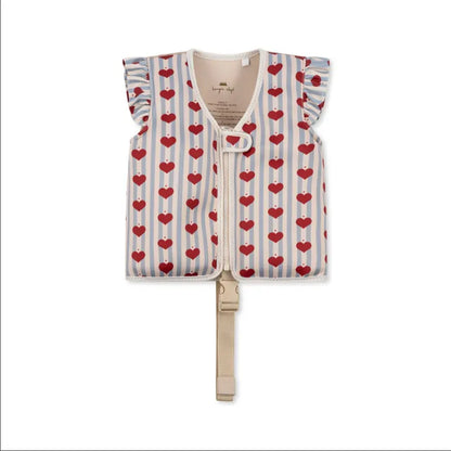 ベビーキッズその他アクセサリー Striped heart ベビースイムベスト フローティングベスト ライフジャケット【mh0005928】