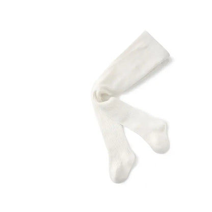 ベビー用靴下・タイツ White / 0-12m ベビーキッズタイツ 靴下 カラフルロングソックス【mh0007686】